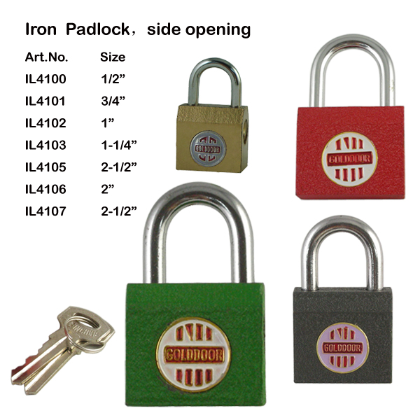 Grey iron padlock